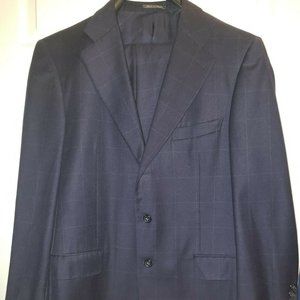 ERMENEGILDO ZEGNA 42R 34x32 DARK BLUE 2 PIECE SUIT